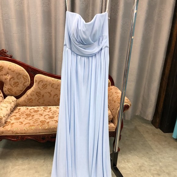 Alfred Sung Strapless Grecian Bridesmaid Dress - Picture 4 of 12